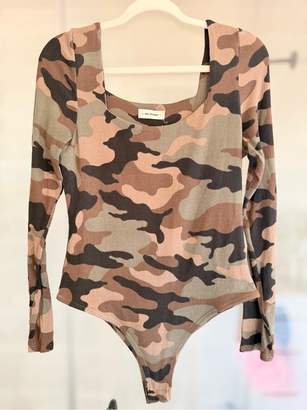 Camouflage Long Sleeve Bodysuit